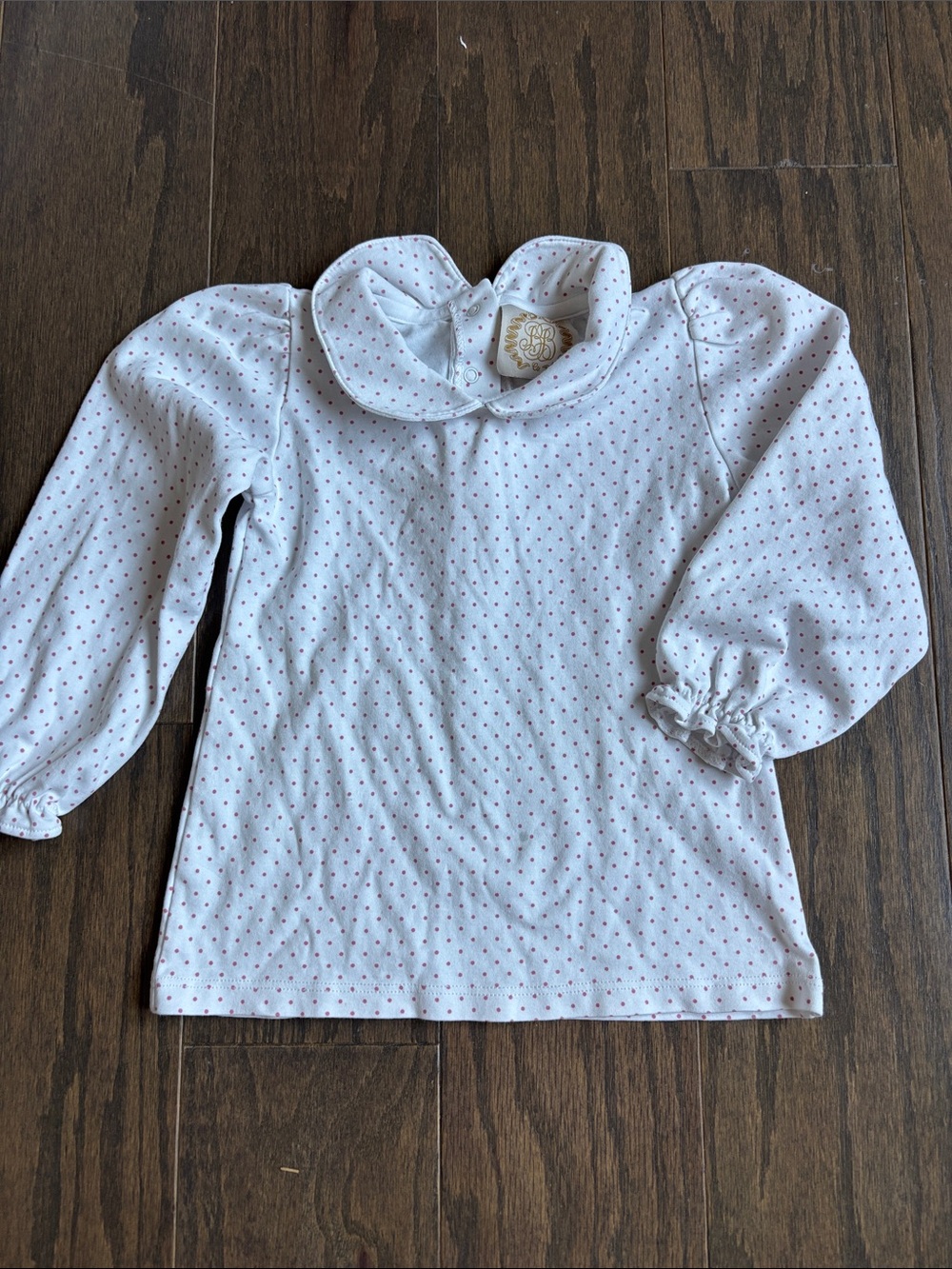 Beaufort Bonnet Girls Polka dot Collar top